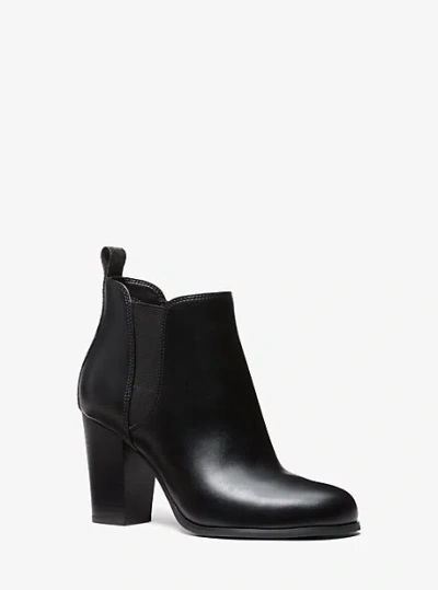 Michael Kors Evaline Signature Logo Trim Boot In Black