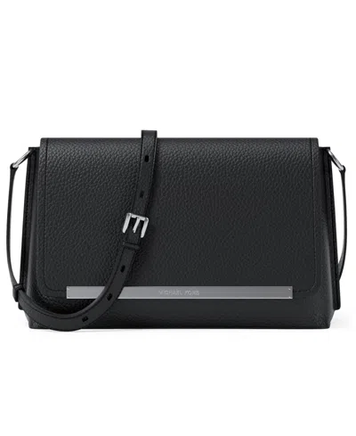 Michael Kors Evelyn Medium Flap Crossbody Bag In Black