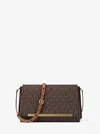 Michael Kors Evelyn Medium Signature Logo Crossbody Bag In Multi