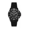 Michael Kors Everest Chronograph Black Silicone Mens Watch In Black