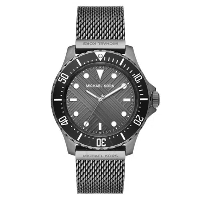 Michael Kors Everest Quartz Grey Dial Men's Watch Mk9093 In Black / Grey / Gun Metal / Gunmetal