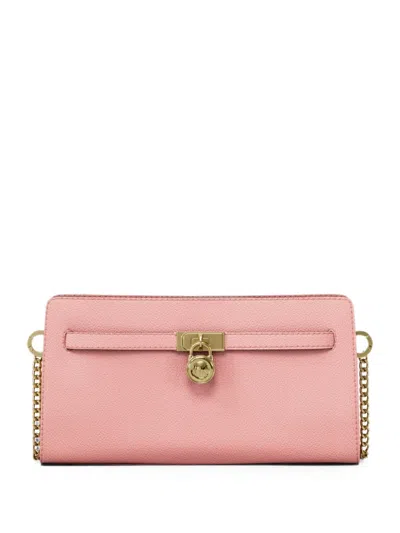 Michael Kors Extra Small Hamilton Moderne Padlock-detail Crossbody Bag In Pink