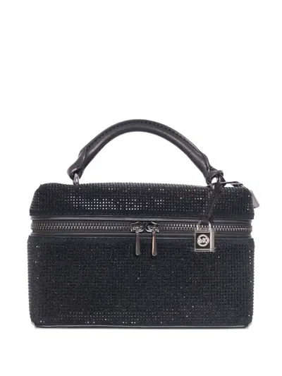 Michael Kors Extra-small Jana Embellished Crossbody Bag In Black