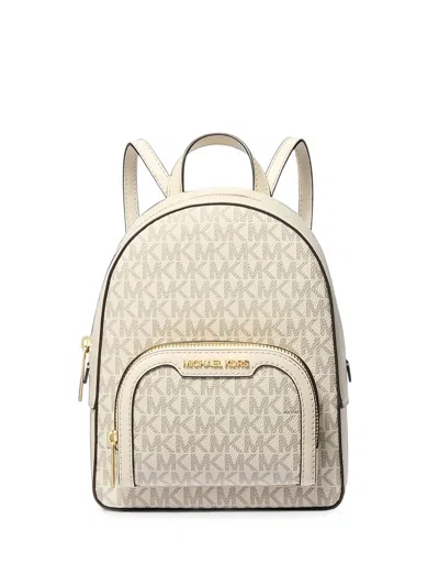 Michael Kors Extra-small Jaycee Monogram Backpack In Neutral