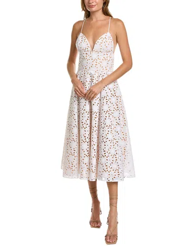 Michael Kors Eyelet Midi Drs In White