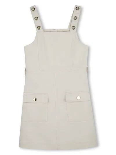 Michael Kors Kids' Eyelet-detail Dress In Neutrals