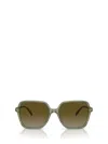 Michael Kors Womens Mk2197u Canberra Square-frame Acetate Sunglasses Green In Green Transparent