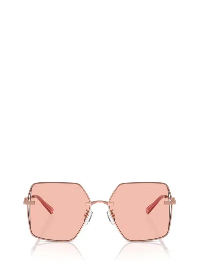 Michael Kors Eyewear Sanya Square Frame Sunglasses In Pink