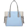 Michael Kors Light Blue Fabric Shoulder Bags In Blue