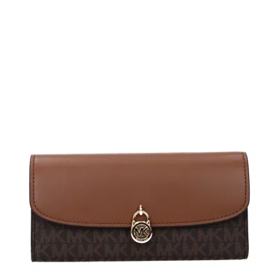 Michael Kors Fabric Women's Wallet In Brown