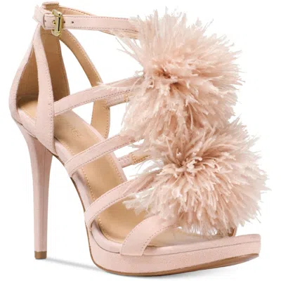 Michael Kors Fara Sandal Womens Suede Stiletto Heels