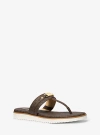Michael Kors Farrah Signature Logo Sandal In Brown