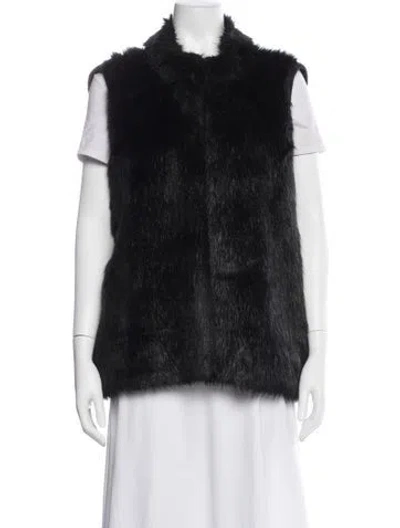 Pre-owned Michael Kors Faux Fur Coat In Black
