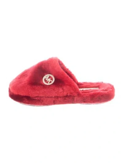 Pre-owned Michael Kors Faux Fur In Red