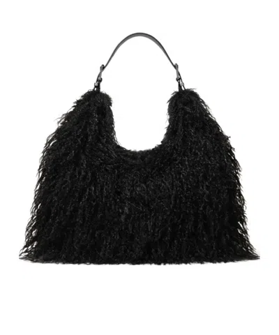 MICHAEL KORS FAUX-FUR SHOULDER BAG