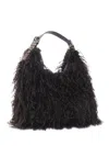 Michael Kors Faux-fur Shoulder Bag In Brown