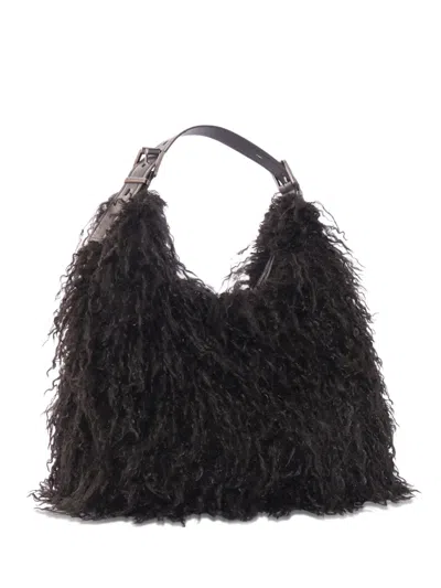 MICHAEL KORS FAUX-FUR SHOULDER BAG