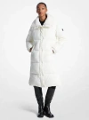 Michael Kors Faux Fur-trim Quilted Puffer Jacket In White