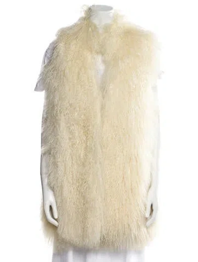 Pre-owned Michael Kors Faux Fur Vest In Neutral