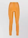 Michael Kors Faux Leather Leggings Ankle Zips In Orange