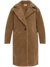 Michael Kors Faux-shearling Coat In Brown