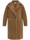 Michael Kors Faux-shearling Coat In Brown