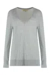 Michael Kors Fine-knit Sweater In Gray