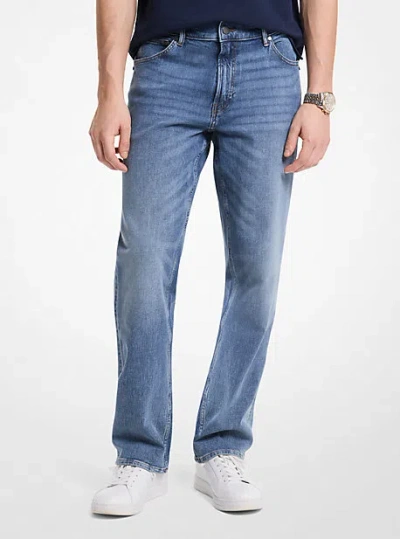 Michael Kors Finn Straight-fit Denim Jeans In Blue