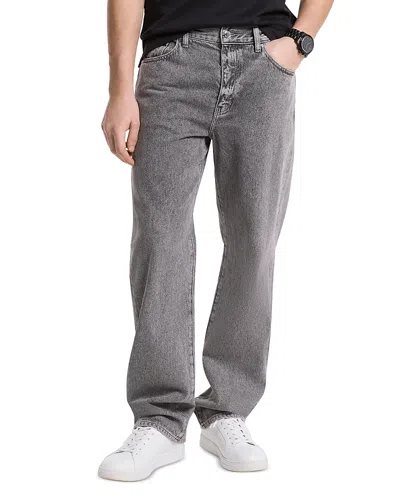 Michael Kors Finn Straight Fit Jeans In Concrete