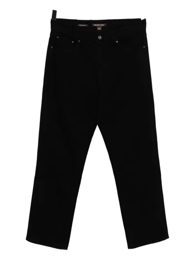 Michael Kors Finn Straight-leg Jeans In Black