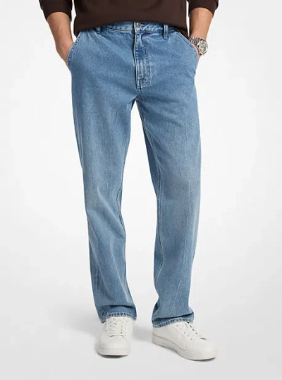 Michael Kors Finn Straight-leg Stretch Denim Jeans In Blue