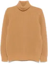 Michael Kors Fisherman's Knit Sweater In Brown