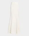 Michael Kors Fishtail Wool Skirt In White