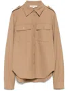 Michael Kors Fitted Army Shirt In Brown