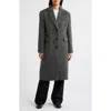 Michael Kors Fitted Longline Coat In Black