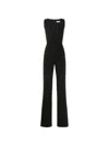 Michael Kors Fitted Wide-leg Jumpsuit In Black