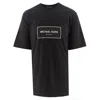 Michael Kors Flagship Logo-print Cotton T-shirt In Black