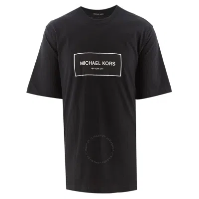 Michael Kors Flagship Logo-print Cotton T-shirt In Black