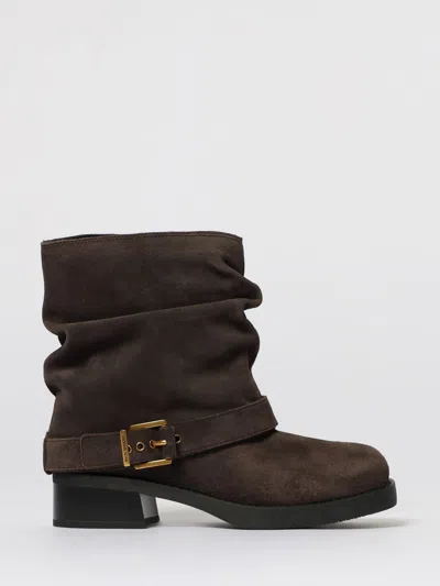 Michael Kors Flat Ankle Boot  Woman Color Cocoa In Multi
