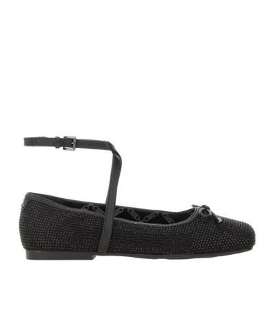 MICHAEL KORS RHINESTONE-EMBELLISHED BALLERINA SHOES