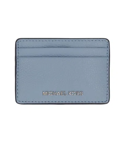 Michael Kors Flat Card Holder In Gray
