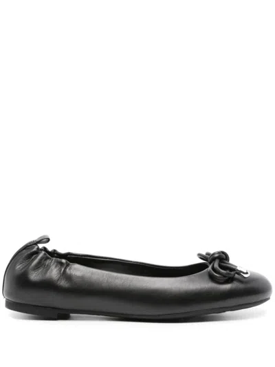 Michael Kors Astra Flex Ballet Ballet Flats In Black Leather
