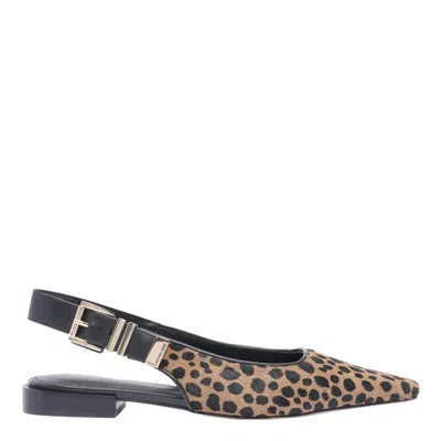 Michael Kors Darrington Cheetah Print Calf Hair Flat In Brown