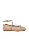 Michael Kors Collette Leather Ballet Flat In Brown