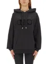 Michael Kors Flocked Logo Sweatshirt In Gray