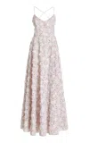 Michael Kors Floral Embroidered Cutout Tie Dress In White