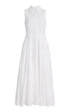 Michael Kors Floral Fil Coupé Midi Shirt Dress In White