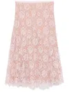 Michael Kors Dance Embroidered Crushed Skirt In Pink