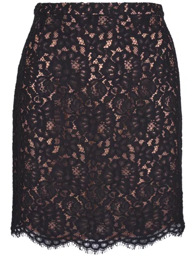 Michael Kors Minirock Mit Floraler Spitze In Schwarz
