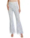 Michael Kors Women's Lace High-waisted Flared Pants In White